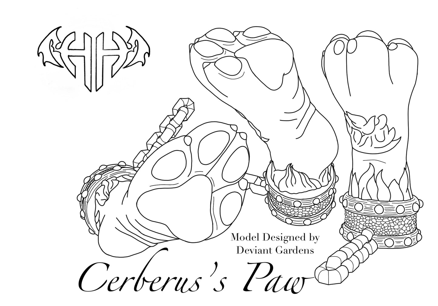 Cerberus Paw Large Custom